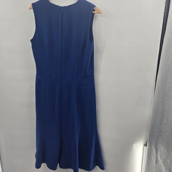 Pendelton Blue Midi Dress Fit and Flare Lined Midi Dress Size 8 - Picture 3 of 13